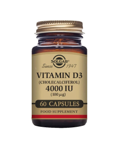 Solgar Vitamin D3 4000 IU (100 µg) 60 Vegetable Capsules Solgar Vitamin D3 4000 IU (100 µg) 60 Vegetable Capsules