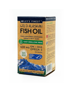 Wiley's Finest Wild Alaskan Fish Oil Easy Swallow Minis 450mg 60 Capsules