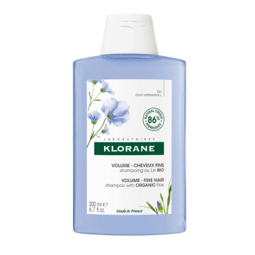 Klorane Volumising Shampoo with Organic Flax For Fine Hair 200ml