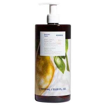 Korres Shower Gel Basil Lemon 1l