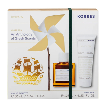 Korres White Tea Eau De Toilette 50ml and Body Milk 125ml Gift Set Korres White Tea Eau De Toilette 50ml and Body Milk 125ml Gift Set