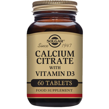 Solgar Calcium Citrate with Vitamin D3 60 Tablets Solgar Calcium Citrate with Vitamin D3 60 Tablets