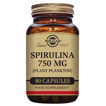 Solgar Spirulina 750 mg 100 Tablets Solgar Spirulina 750 mg 100 Tablets