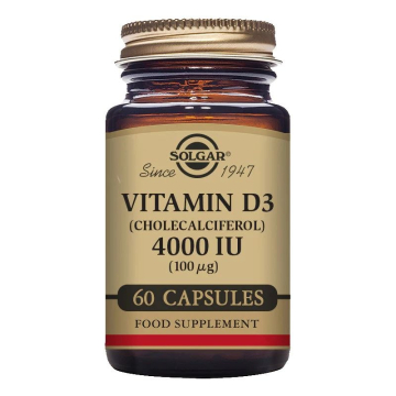 Solgar Vitamin D3 4000 IU (100 µg) 60 Vegetable Capsules Solgar Vitamin D3 4000 IU (100 µg) 60 Vegetable Capsules