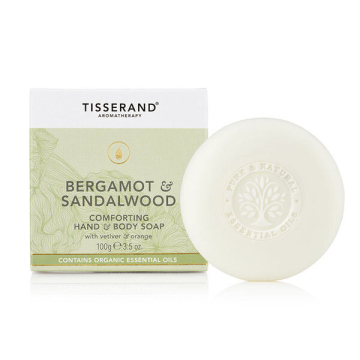 Tisserand Bergamot and Sandlewood Comforting Hand and Body Soap 100g Tisserand Bergamot and Sandlewood Comforting Hand and Body Soap 100g