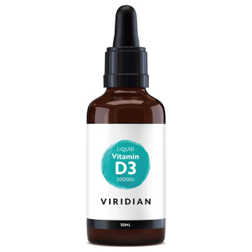 Viridian Liquid Vitamin D3 2000iu Drops 50ml