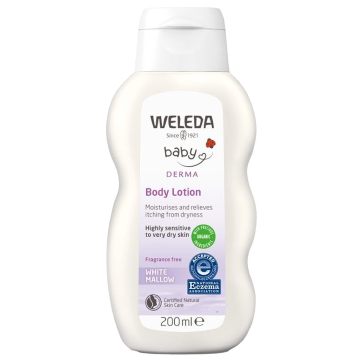 Weleda Baby Derma White Mallow Body Lotion 200ml Weleda Baby Derma White Mallow Body Lotion 200ml