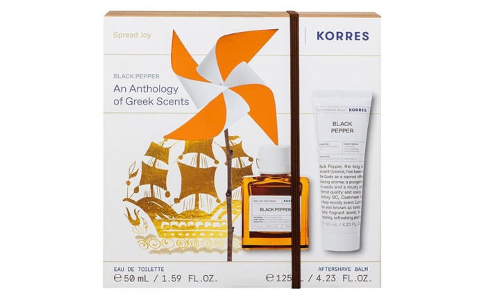 Korres Black Pepper Eau de Toilette 50ml and Aftershave Balm 125ml Gift Set Korres Black Pepper Eau de Toilette 50ml and Aftershave Balm 125ml Gift Set