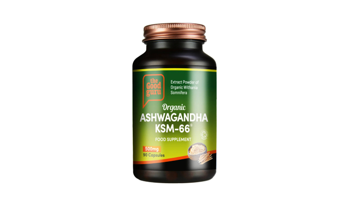 The Good Guru Organic Ashwagandha KSM-66 90 Capsules The Good Guru Organic Ashwagandha KSM-66 90 Capsules