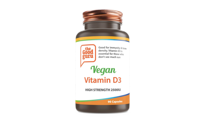 The Good Guru Vegan Vitamin D3 High Strength 90 Caps The Good Guru Vegan Vitamin D3 High Strength 90 Caps