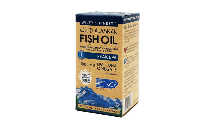 Wiley's Finest Wild Alaskan Fish Oil Peak EPA 1000mg 60 Capsules Wiley's Finest Wild Alaskan Fish Oil Peak EPA 1000mg 60 Capsules