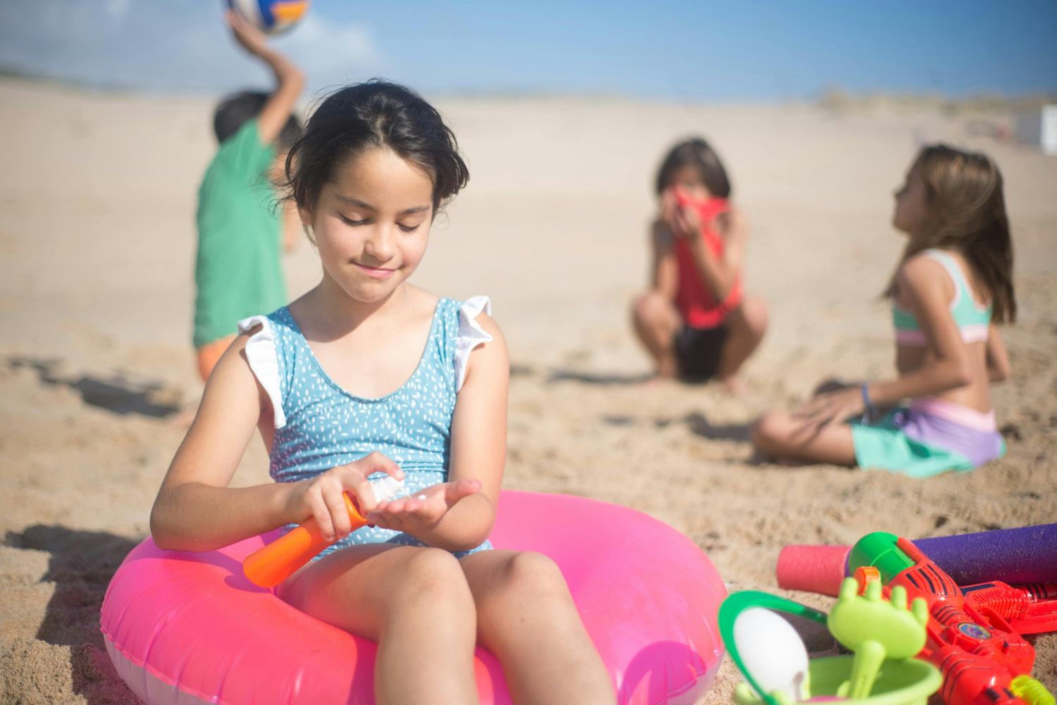 kids on the beach