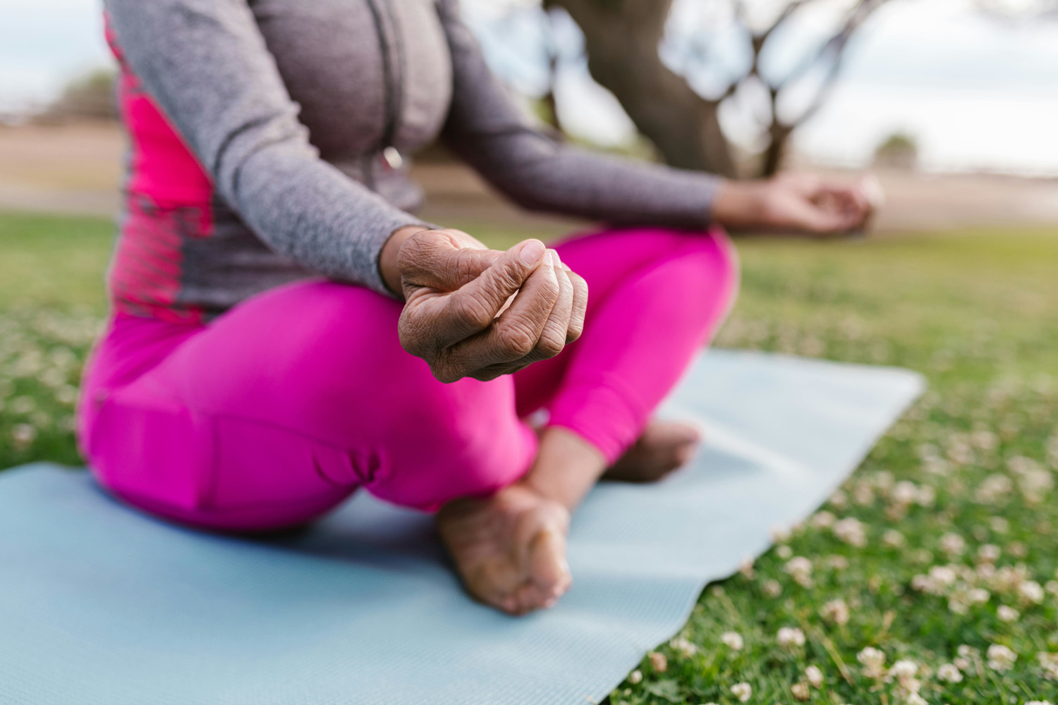person doing yoga